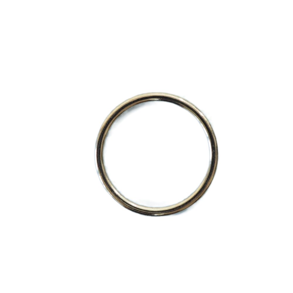 Kroužek kovový, průvlek 19 mm stříbrný
