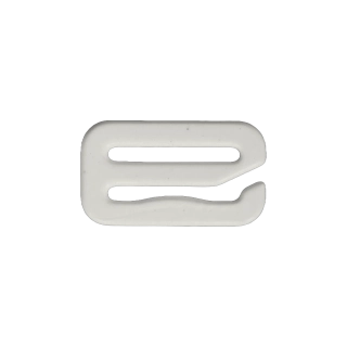 Háček kovový, průvlek 13 mm, bílý