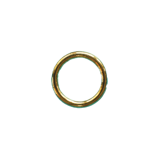 Kroužek kovový, průvlek 10 mm zlatý