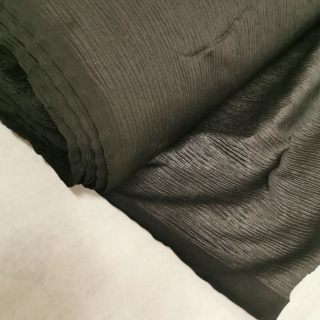 Úplet jednostranně elastický, PE/EL, 120g/m2, černý Plisse