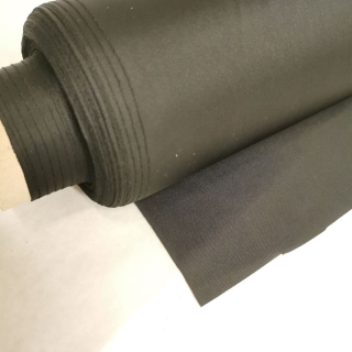 Úplet neelastický, 100% PE micro, 120g/m2, černý lesklý