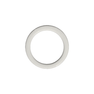 Kroužek kovový, průvlek 12 mm, bílý