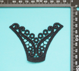 Výšivka (aplikace) des. 65937 černá