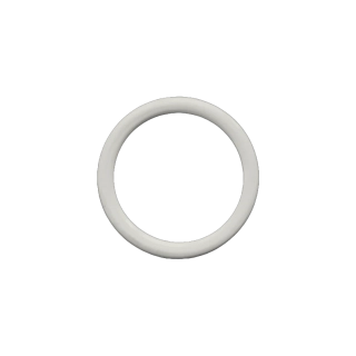 Kroužek kovový, průvlek 14 mm, bílý