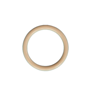 Kroužek plastový, průvlek 14 mm, skin-0096 (tělová)