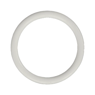 Kroužek plastový, průvlek 22 mm, bílý