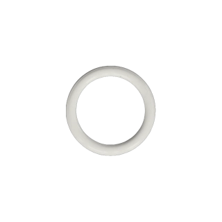 Kroužek kovový, průvlek 11 mm, bílý